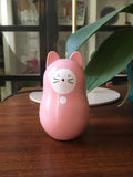 達磨猫(だるまねこ)ピンク 「愛」