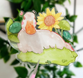 Pegatina de pato de primavera