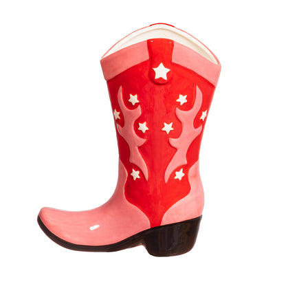 Vase Botte de Cowboy - Rouge