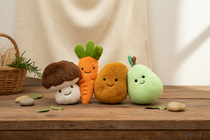 Ensemble Peluche Fruits & Légumes - Amis du Jardin