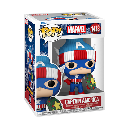 Pop! Captain America avec Couronne de Noël