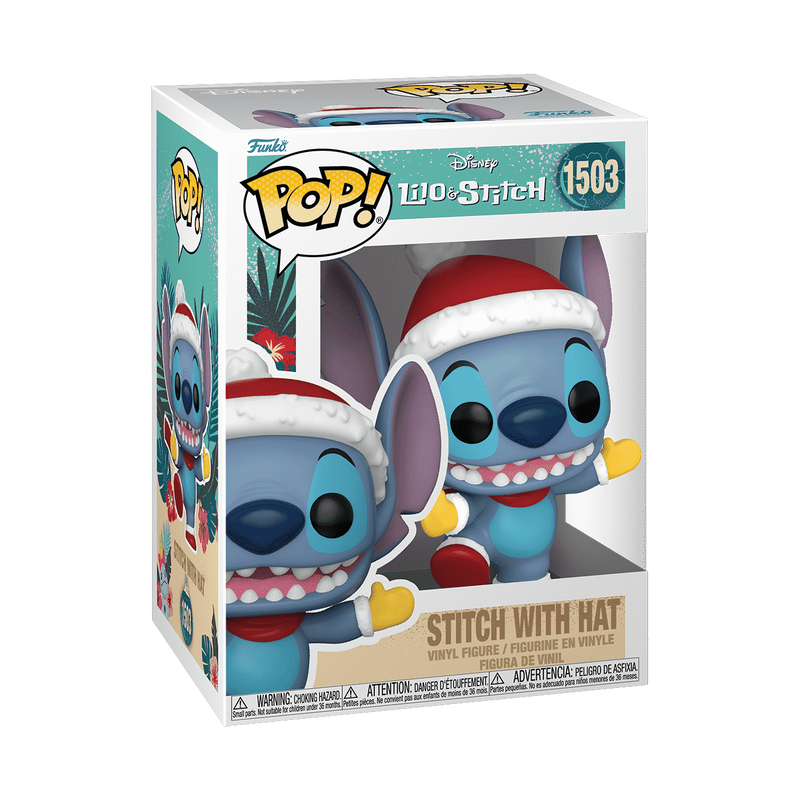 Pop! Stitch with Christmas Hat 