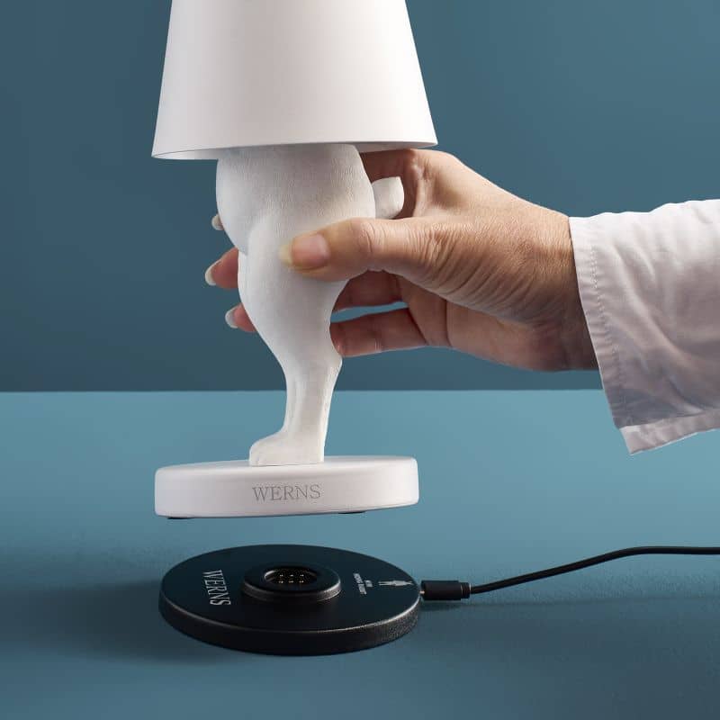 隠れウサギ型LEDテーブルランプ、ホワイト