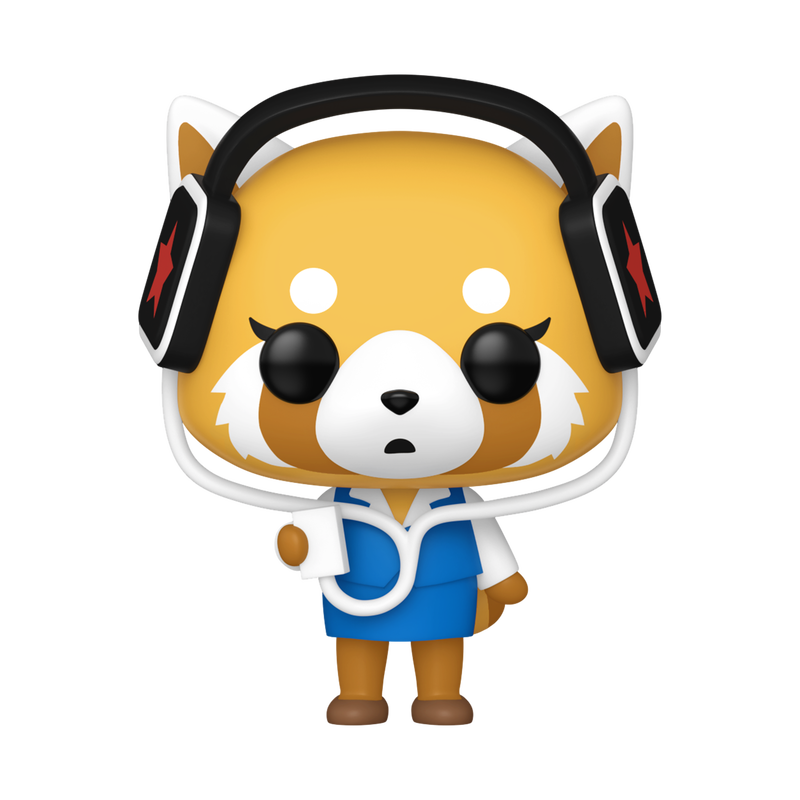 ¡Estallido! Aggretsuko con auriculares