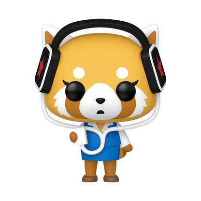 ¡Estallido! Aggretsuko con auriculares