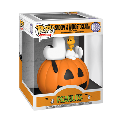 Pop! Deluxe Snoopy y Woodstock con Calabaza
