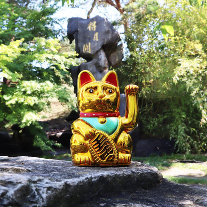 Chat chanceux blanc 18cm