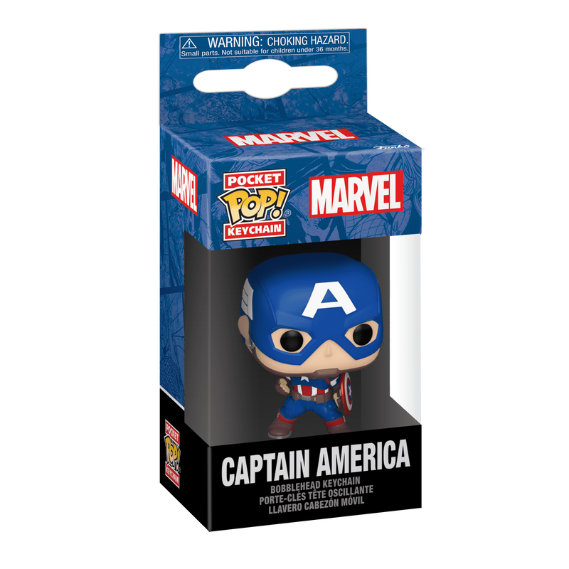 Porta-chaves Pop! Capitão América (Marvel Novos Clássicos)