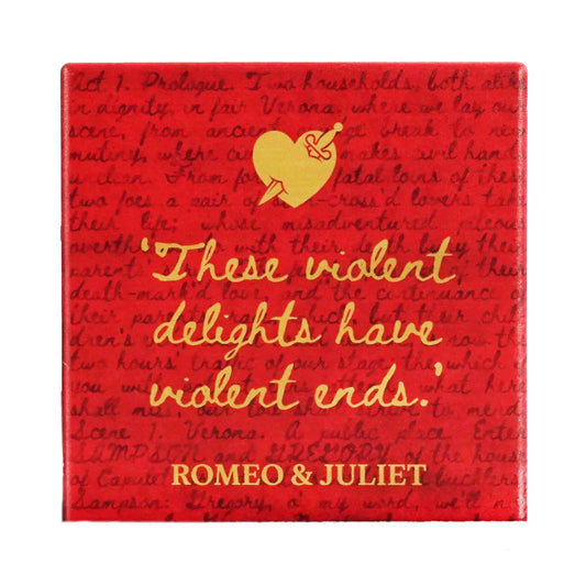 Suporte para copos em cerâmica exclusivo - Shakespeare (Romeu e Julieta)