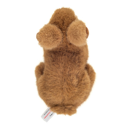 lebre castanha de peluche sentada
