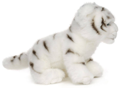 White baby tiger plush toy, sitting