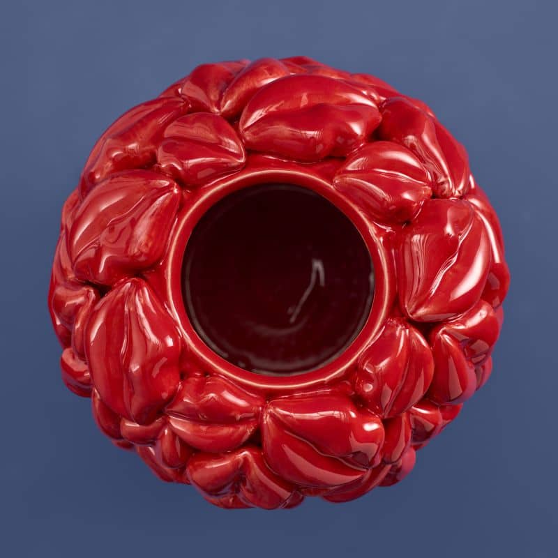 Vase Lèvres Rouges