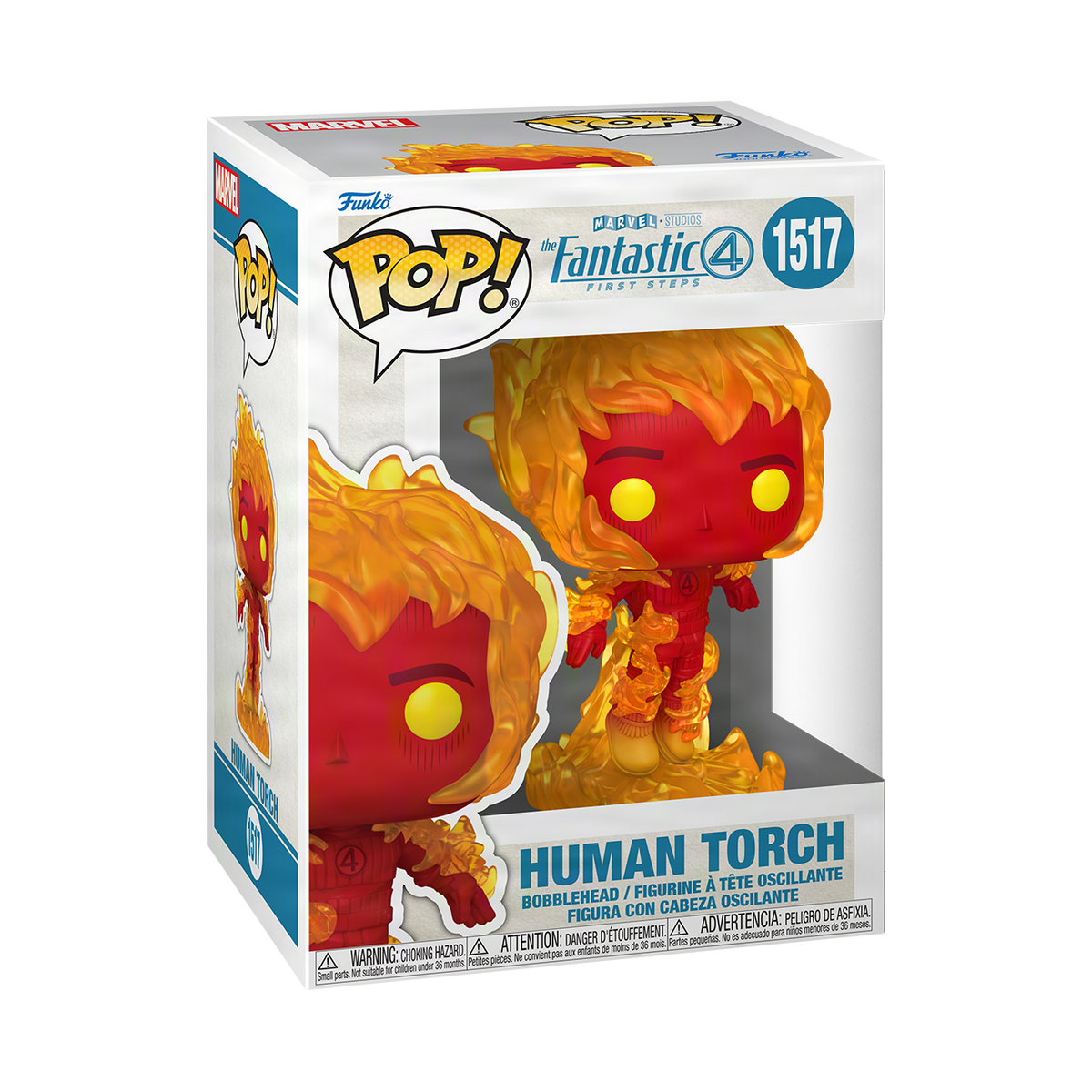 Funko Pop! Human Torch Fantastic Four First Steps #1517 - boîte