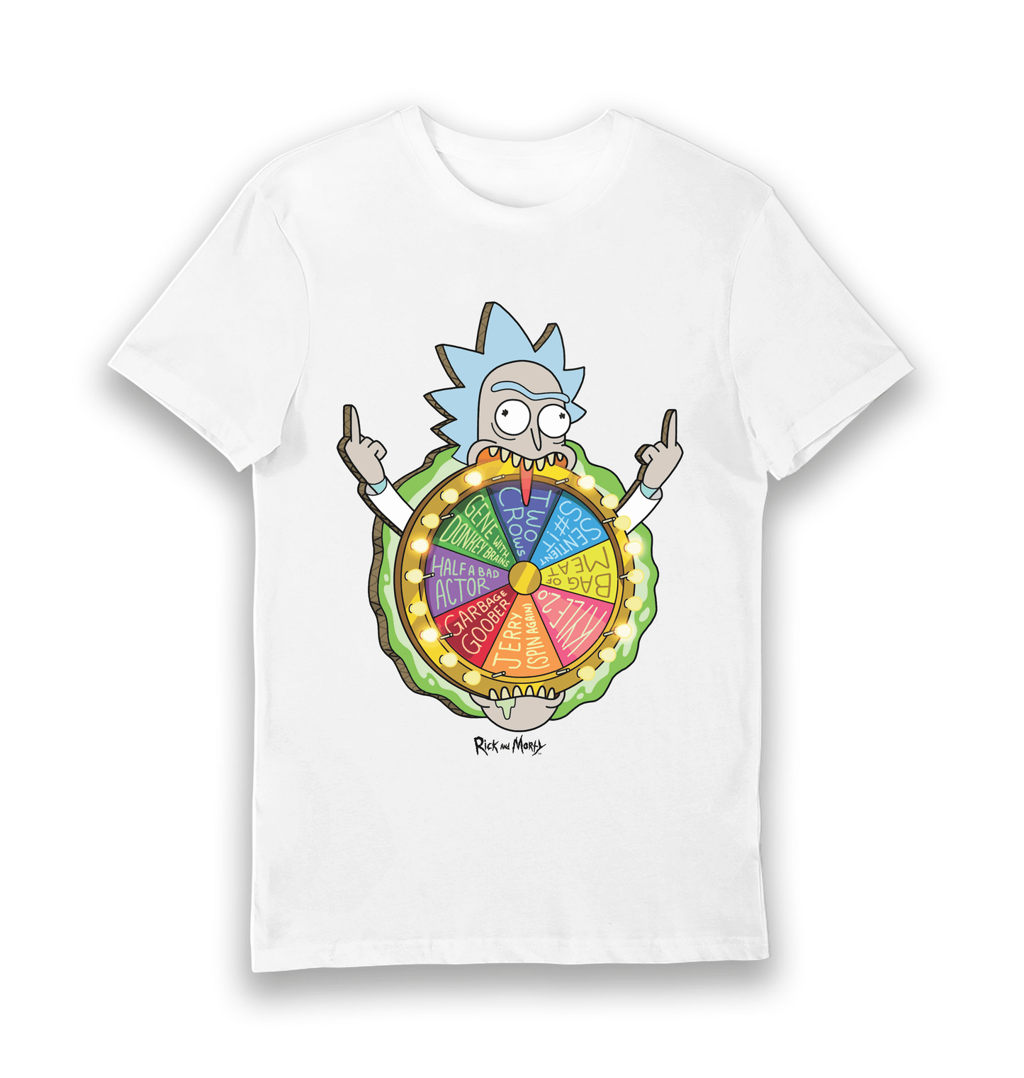 T-shirt adulte Rick and Morty Spin the Wheel