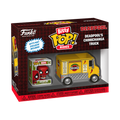 Bitty Pop! rijdt op Deadpool in een chimichanga-truck