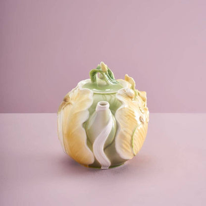 Bule de chá com estampado de flores, 850 ml, 23 x 14 x 16 cm