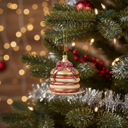 Panqueques con forma de bola de Navidad