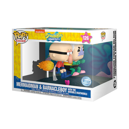 pop ride mermaidman and barnacleboy with the invisible boatmobile 126