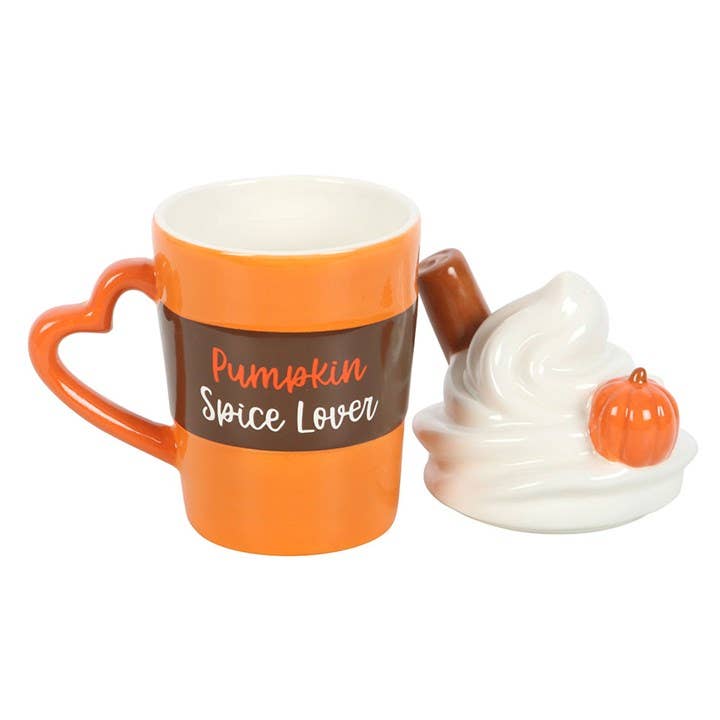 Tasse à Couvercle Citrouille Épicée d'Automne