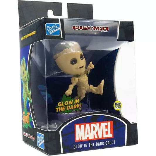 Mini diorama exclusivo de SDCC que brilla en la oscuridad de Superama Groot 