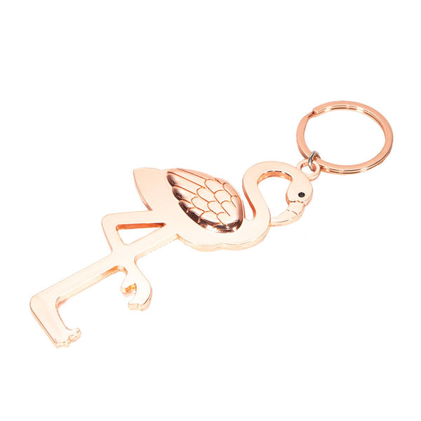 Porte-clés décapsuleur Flamant rose