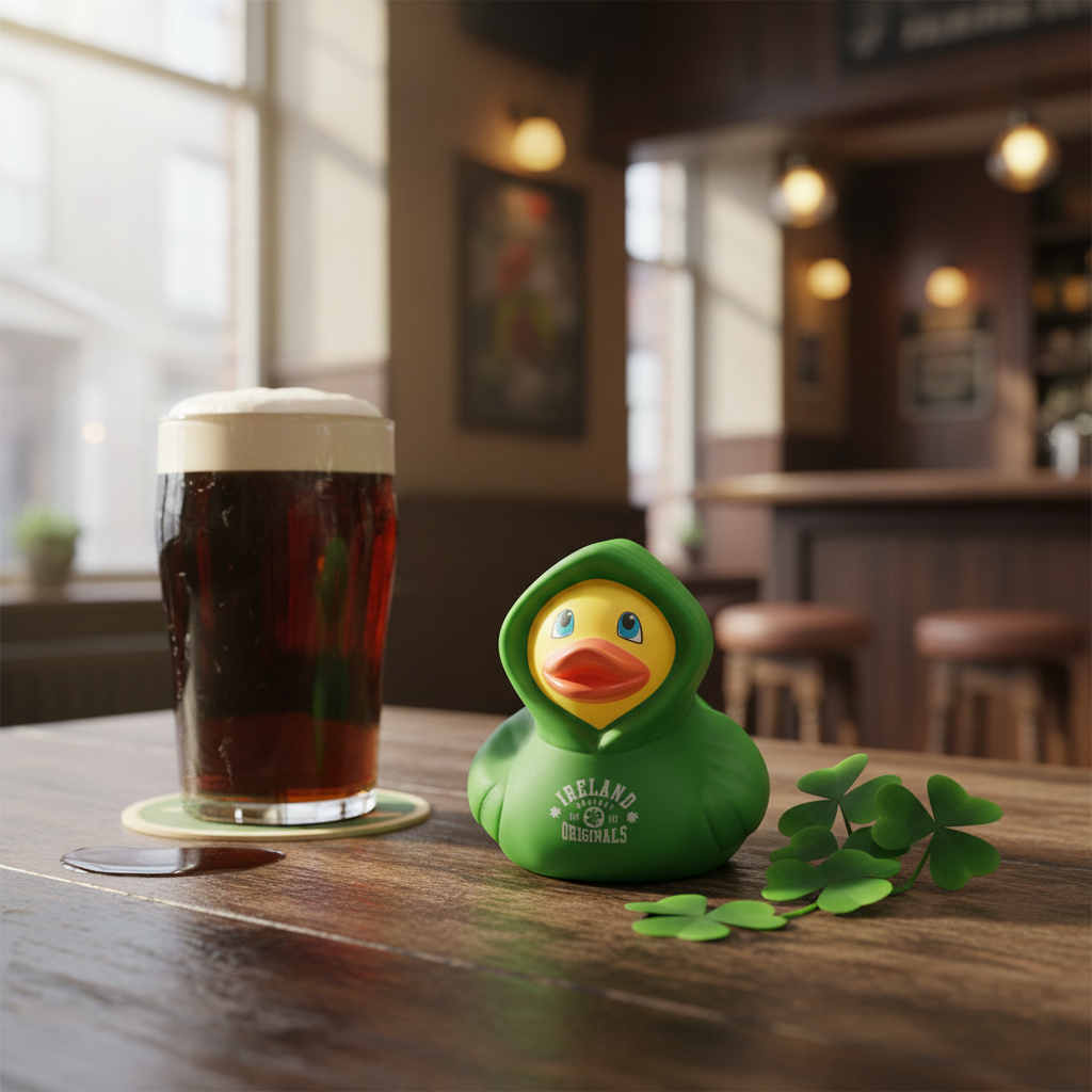 Felpa con cappuccio Duck Ireland - Verde