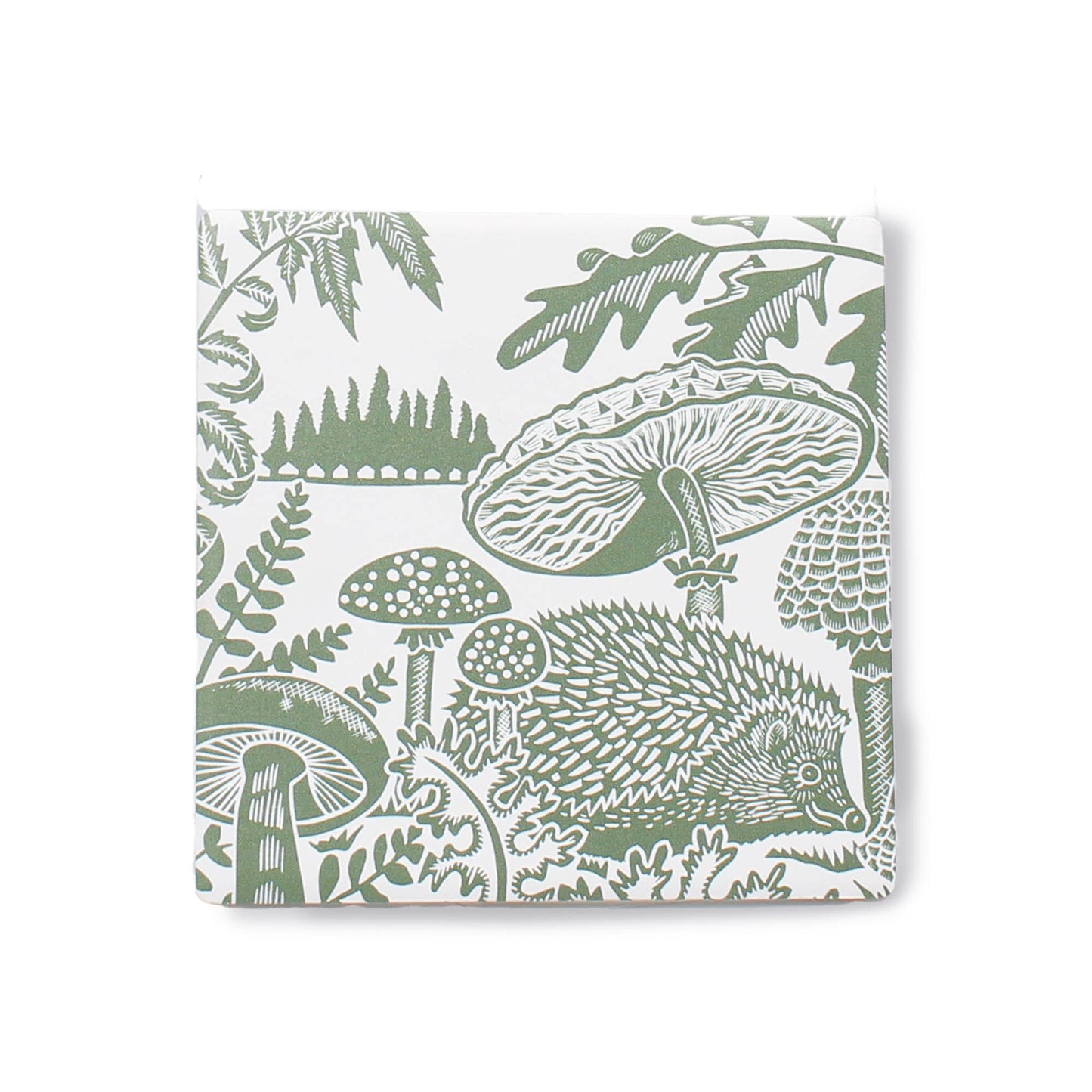 Sous-verres en céramique Woodland Mushroom Hedgehog vert