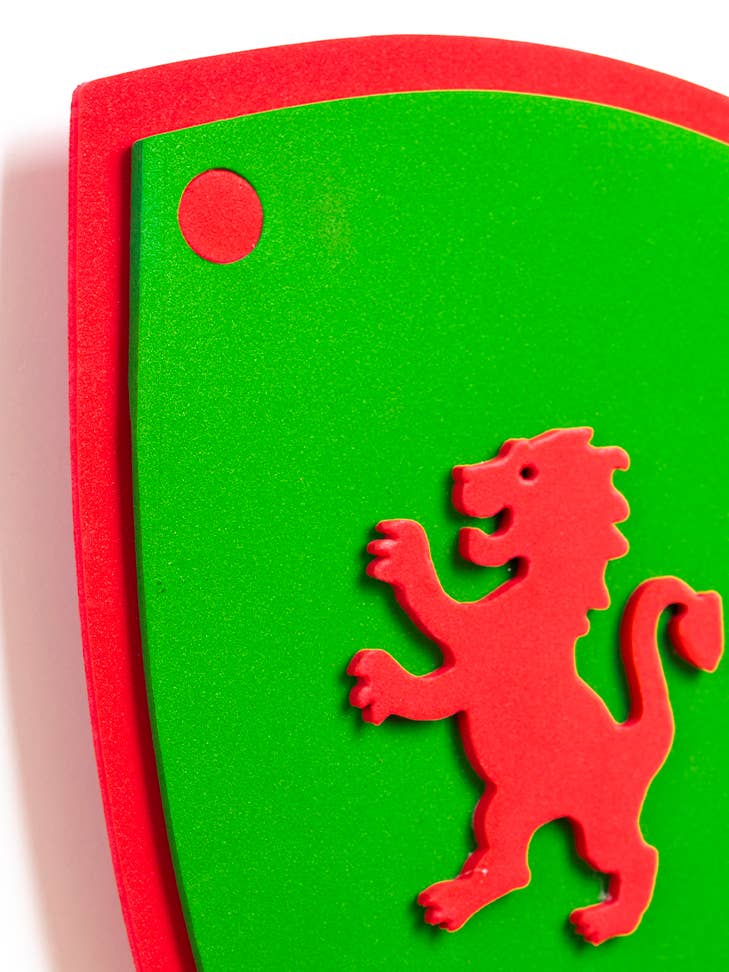 Bouclier Softik Vert avec Lion