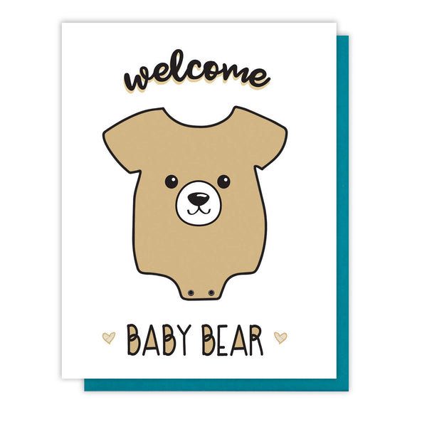 Tarjeta de oso “Bienvenido bebé oso”