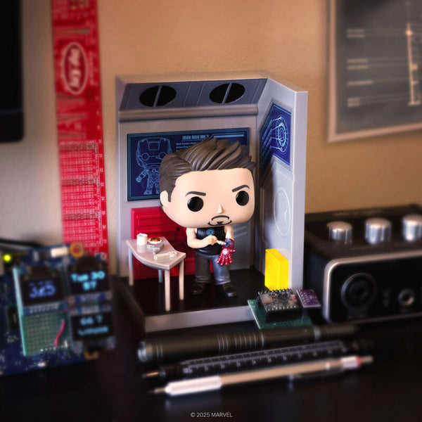 Pop! Nooks Tony Stark in his Workshop – visuel lifestyle officiel Funko