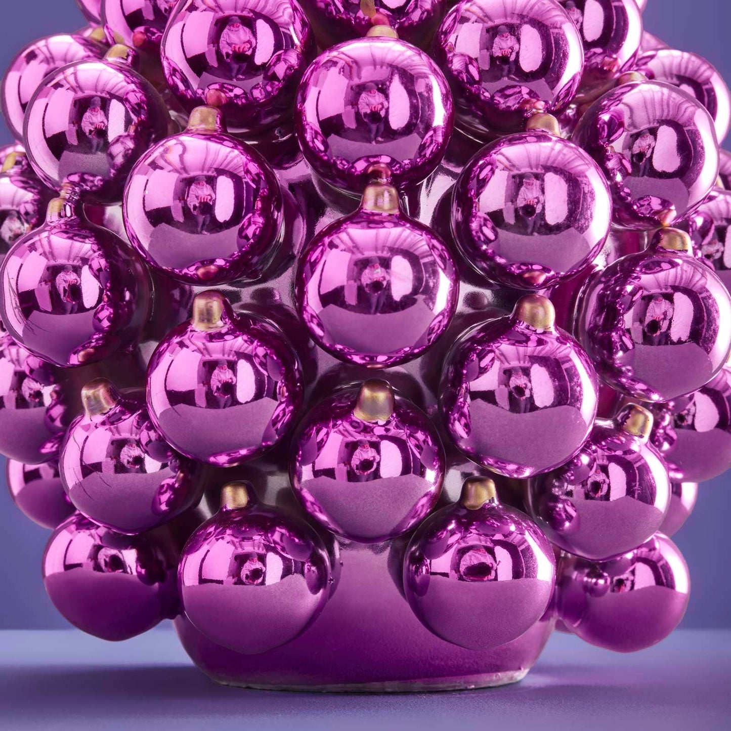 Vase Boules de Noël lilas