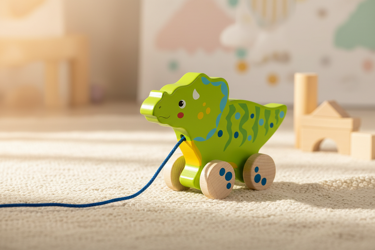 Animal à Tirer - Dinosaure Vert