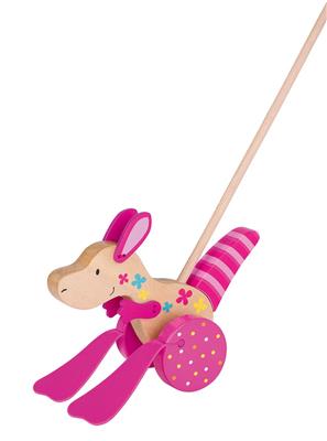 Animal à pousser: KANGOUROU H18,5cm, goki Susibelle, bois, 1+