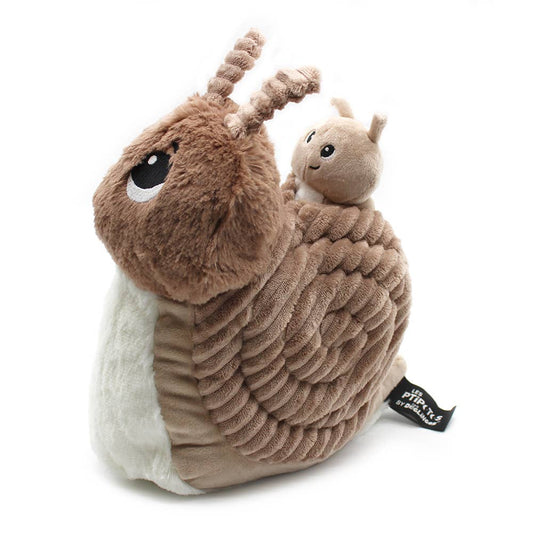Peluche Ptipotos Maman et Bébé Escargot - Marron