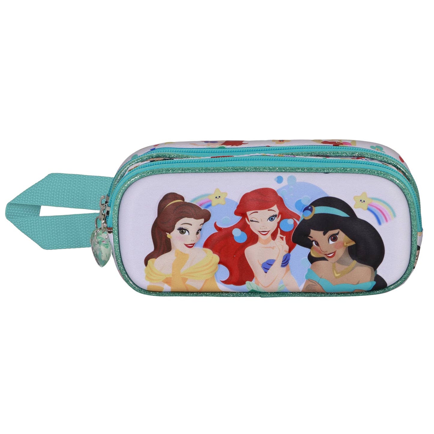 Estuche doble 3D de princesas Disney - Arcoíris