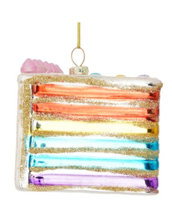 Decoración colgante de rebanada de pastel