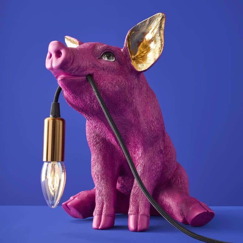 Lámpara de mesa Pink Pig