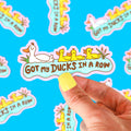 Autocolante Patos "Os meus patos estão em fila"