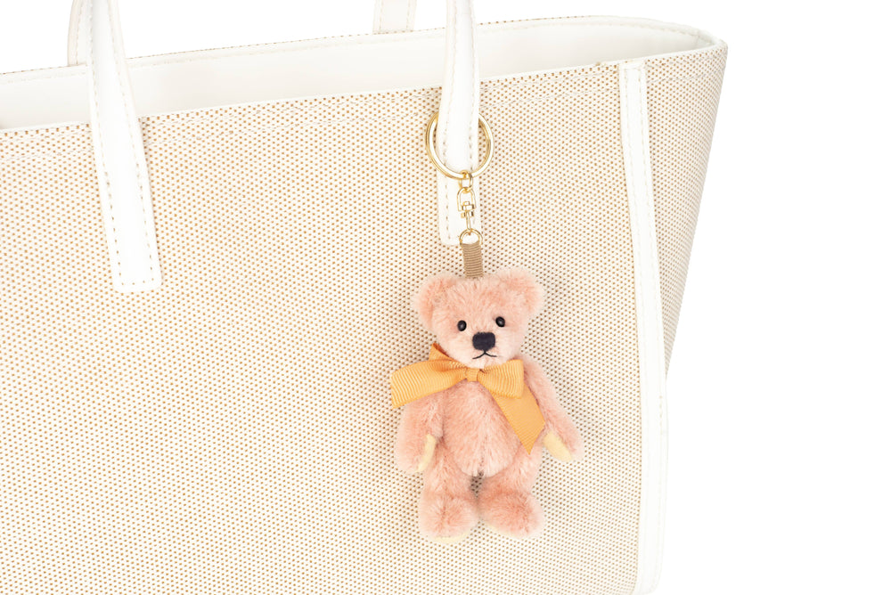 Pink Miniature Teddy Bear Keychain