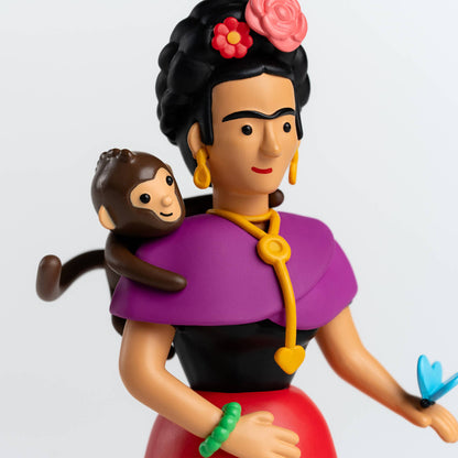 Conjunto de duas estatuetas colecionáveis ​​de Frida Kahlo - Oferta da artista mexicana Kahlo