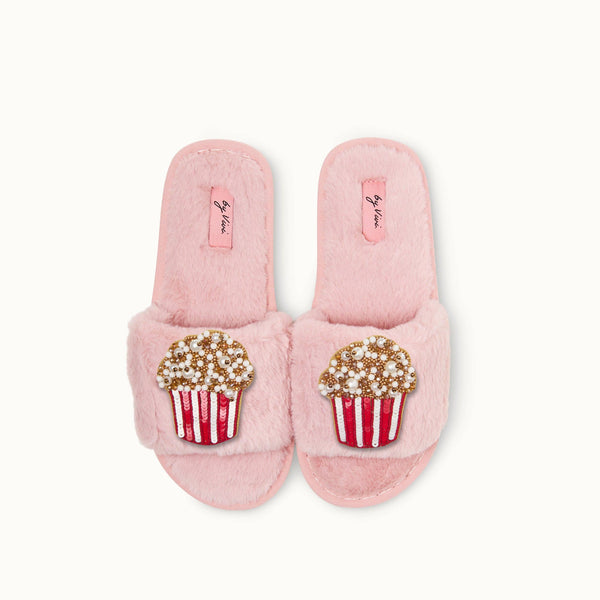 Coppia di spille a forma di pantofole - Popcorn