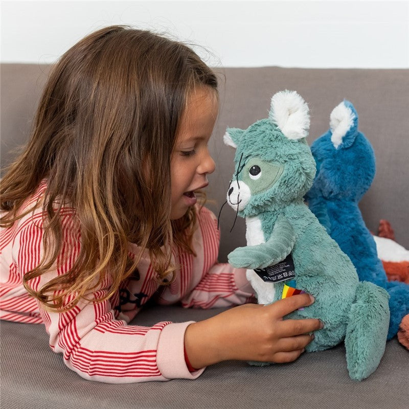 Peluche raton laveur Netoitou bleu – Les Ptipotos