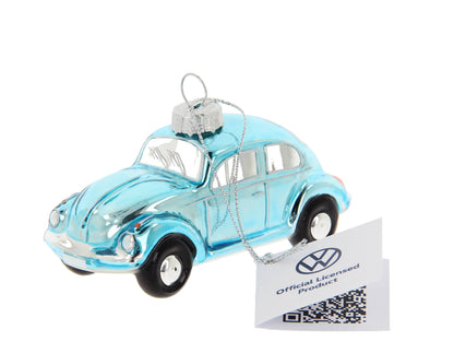Blue VW Beetle Christmas Decoration