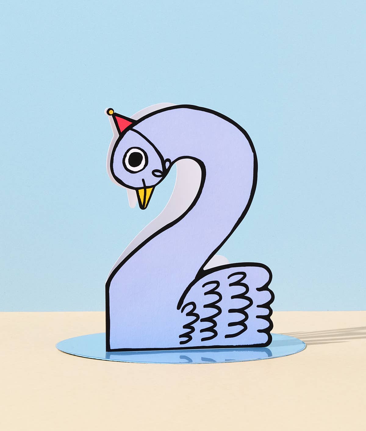 Carte d'anniversaire Cygne 2ans