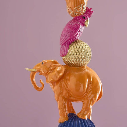 Chandelier éléphant orange