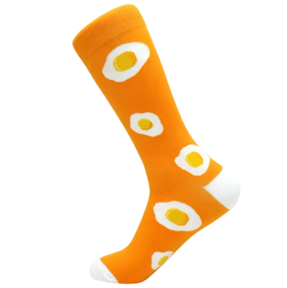 chaussettes oranges oeuf au plat mrcol