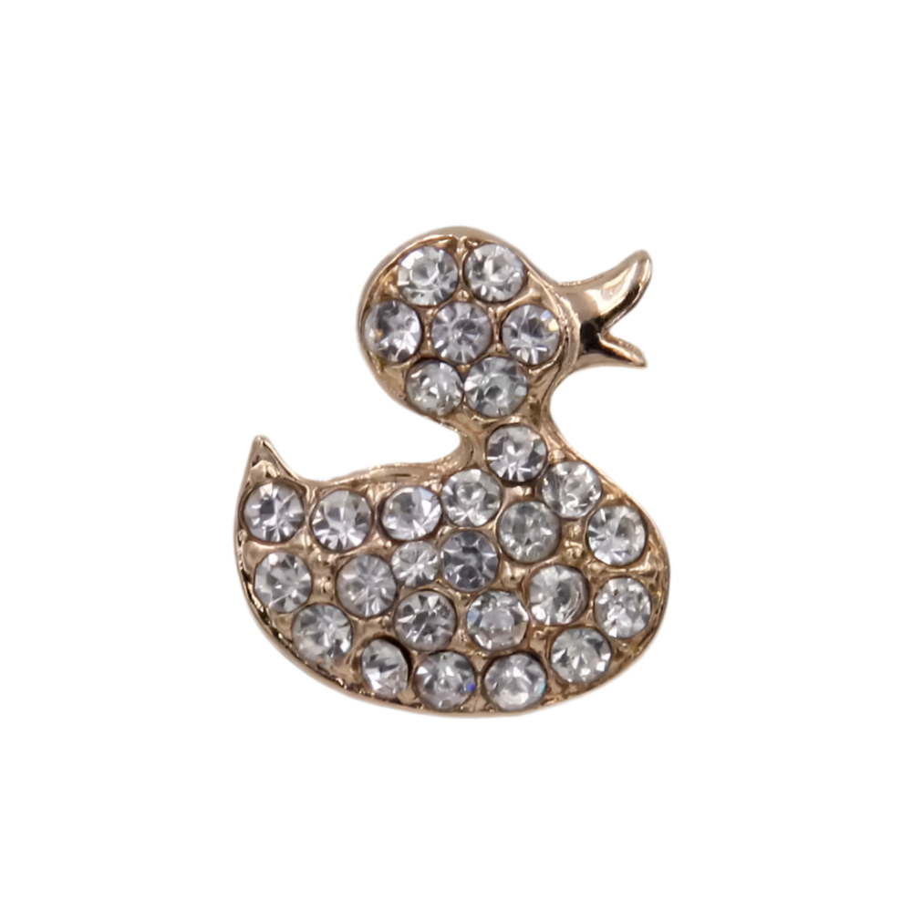 Pin de pato con diamantes de imitación