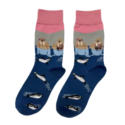 Walrus and Penguin Socks