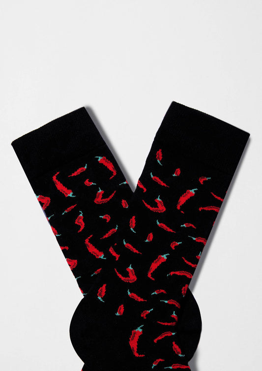 BeChilli Black - 100% Organic Cotton Socks