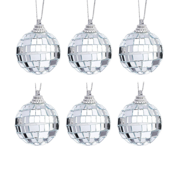 Mini Boule de Noël à facettes 6-Pack
